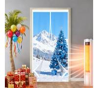 Invierno Cortina Termica 95 x 185 cm Prueba de Viento Impermeable, Aislante Frio y Calor en Transparente Cocina Tela Opaca Insonorizada para Estar Balcón Sala, A