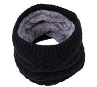 Invierno de punto caliente niños bebé niños niñas cuello bufanda cuidado suave accesorio regalo (negro, One Size)