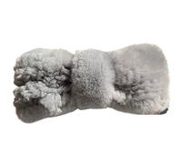 Invierno Diadema Diadema de invierno con piel sintética for mujer, bufanda punto for la cabeza, orejeras, diadema moda(Light grey)