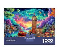Invierno en Londres Big Ben Cosmic Art Puzzle 1000 Piezas De Alta Definición Materiales Reciclables De Primera Calidad para Adultos Y Niños Mayores 52x38cm/1000pcs