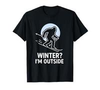 ¿Invierno? Estoy Fuera Sasquatch Divertido Bigfoot Esquí Sarcástico Camiseta