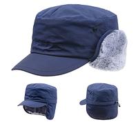 Invierno Gorra cadete Militar cálido Trampero piloto Aviador Sombreros Orejeras Kent Orejas Visera esquí Caza Winter Cadet Trapper Hombre Hat