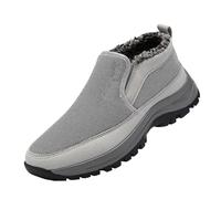 Invierno Hombre Middle and Elderly Father Padded Thickened Warm Non Elderly Old Man Grandfather Cotton Herren Business Zapatos 47, gris, 48 EU