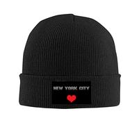 Invierno I Love York City Fashion Gorro de Punto cálido de Invierno Talla única Negro, Schwarz, Einheitsgröße