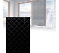 Invierno Kit Aislante Termico Ventanas Impermeable Oxford Tela De Algodón Relleno De Ventana Aislante Cubre 55 100 160 200 260 cm Kit De Aislamiento para Ventanas Hogares(Negro,51x87in/130x220cm)