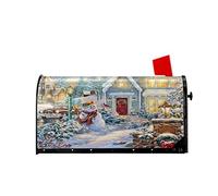 Invierno muñeco de Nieve pájaro Cardenal árbol de Navidad Cubiertas de buzones magnéticos envolturas de buzones Postales Cubierta de buzón estándar de Gran tamaño 21 x 18 MailWrap jardín decoración
