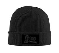 Invierno Okpk Rare Bone Thugs-N-Harmony Clip Grid Gorro de Punto cálido para Invierno Gorro de Punto Negro, Negro, Talla única