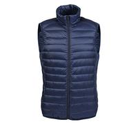 Invierno Plumón Puffer Down Chaquetas Sin Mangas Slim Fit Cálido Chalecos para Hombre Marina de Guerra XL