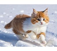 Invierno Puzzle de 300 Piezas para Adultos, Rompecabezas Adultos 300 Piezas Gatos Animales Incluye Póster, Entretenimiento Educativo, Juego de Habilidad para Toda La Familia, Medidas:40x28cm