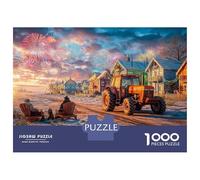 Invierno Rural Puzzle 1000 Piezas De Cartón Grueso Estilo Vacas Conjunto De Rompecabezas Anti Estrés Adultos para Actividad Fuzzle Después De La Escuela como Regalo Original 70x50