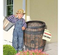 Invierno Schluss de venta: Lluvia toneladas Exklusiv 180L/230L/320L en verde y Terra de kotta, 98619710 Bidón de agua de lluvia con tapa y grifo, Schöner Mediterráneo, prácticamente Lluvia Memoria.