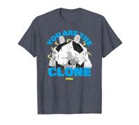 Invincible You Are The Clone Mauler Twins Showcase Camiseta, Hombre, Azul Jaspeado, XL