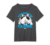 Invincible You Are The Clone Mauler Twins Showcase Camiseta, Mujer Tallas Grandes, Jaspeado Oscuro, 1XL Grande