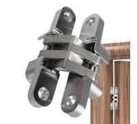Invisible Cabinet Hinges - Concealed Door Hardware for Furniture Use | Zinc Alloy 180 Degree Opening Mechanism with Smooth Action, Hidden Installation Fittings for Cupboard Bookcase Panels