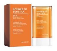 Invisible Fit Sun Stick, Spf 50 Uv Protection, Moisturizing Sunblock Stick | Portable No Cast Formula, 18g, For Travel Beach Hiking Running Cycling Summer Vacations Daily Fishing Camping