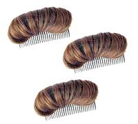 Invisible Fluffy Hair Pad, 3PCS Fluffy Princess Styling Increased Hair Pad, Invisible Fluffy Hair Clip, Invisible Fluffy Volume Lift Clip (B-3PCS Light Brown)