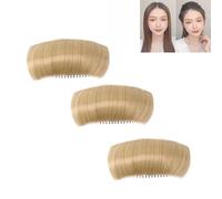 Invisible Fluffy Hair Pad, Womens Hair Bun, Invisible False Hair Clip Bump It Up Volume, Hairstyle Tools (dorado, 3 unidades, talla única)