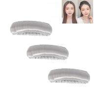 Invisible Fluffy Hair Pad, Womens Hair Bun, Invisible False Hair Clip , Hair Clip Bump It Up Volume, Herramientas de estilo de pelo (plateado, 3 unidades, talla única)