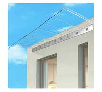 Invisible Garden - Moderno toldo curvado para lluvia y puertas, resistente a la intemperie, refugio al aire libre, 40 x 440 cm / 15.7x173.2in con accesorios Clete Inllat