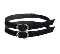 Invisible High Heel Shoe Straps - Adjustable Anti-Slip Elastic Belts | Adjustable Size Fits All, Metal Buckle Lock, PU Leather & Elastic Construction, Available in Sueded Black, Mirror
