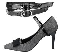 Invisible High Heel Shoe Straps - Flexible Shoe Straps Extender | Black Clear Shoes Strap for Heels | Adjustable Elastic Anti Slip Shoes Ankle Strap, Heel Retention Bands for Loose High Heels