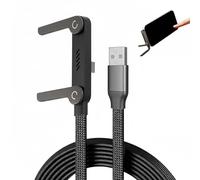 Invisible Holder Charger Cable with Stand,240W Super Fast Charging Cord with Built-in Phone Stand,Type C/USB C, Braided Design for Smartphones, Tablets (USB-C)