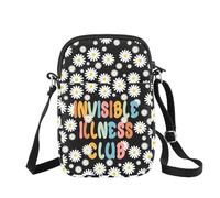 Invisible Illness Club - Bolso cruzado para concienciación sobre la salud mental, regalo de orgullo por discapacidad, regalo de apoyo para enfermedades crónicas, Invisible Illness Club B UK