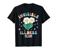 Invisible Illness Club Floral Crónico Spoonie Discapacidad Camiseta