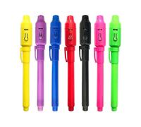 Invisible Ink Pen 7pcs Latest Spy Pen with Uv Light Magic Spy Marker Kid Pens for Secret Birthday Message Party