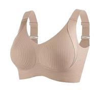 Invisible Lift Bra, Full Coverage Non-Marking Bras, Solid Color Adjustable Anti-Sagging Push up for Women (Skin,XXL)