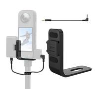 Invisible Micrófono Montaje de zapata fría Para Insta360 X5,Soporte de expansión externa de micrófono Soporte adaptador de audio receptor micrófono para DJI Mic 2