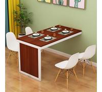 Invisible plegable WallMounted estante de cocina teca y marco blanco SpaceSaving Mesa de madera para comedor pequeño hogar Balcony diseño versátil y elegante