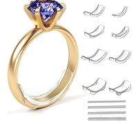 Invisible Ring Size Adjuster,Ajustador de Tamaño de Anillo de 12 Piezas,Ajuste de Tamaño de Anillo de Silicona Transparente,Ajustador de Talla de Anillo para Anillos Sueltos