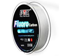 Invisible - Sedal de pesca de fluorocarbono de 100 m que mejora tu tasa de captura con un rendimiento superior (3.5-0.30 mm-7.1 kg, blanco)