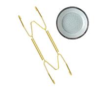 Invisible sepamos en la de metal - ganchos de metal dorado para colgar platos decorativos, soportes de pared resistentes para exposición doméstica, apéndices delgadas para cerámica, porcelana