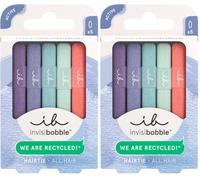 invisibobble BEAUTIES Bebé Azul (4 piezas) - Ligas trenzadas azul y verde - Espirales para cola o pulsera - Suave sujeción para cabello fino - Elegantes y delicadas (Paquete de 2)