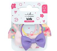 invisibobble Beauties Kids Bow Wow (4 piezas) - gomas pelo niña con lazo - hair ties para pequeñas coletas y mechones - sujeción suave para cabello infantil