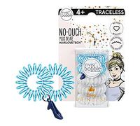 invisibobble Cintas para el cabello en espiral sin rastro, princesa de Disney, Cenicienta, paquete de 5 unidades, accesorios para el cabello de bobina de agarre elástico fuerte para mujeres, sin