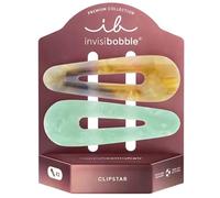 Invisibobble Clip para el pelo para mujer, multicolor, arcoíris, de Clipstar Premium Rainbow Carousel HairLoveTech, pasador para el pelo medio sin impresión para cabello grueso y fino (M, juego de 2)