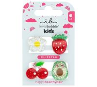 invisibobble Clip para el pelo para niñas (4 unidades) - Pinza para el pelo de frutas, fresa, aguacate, cereza, flor - Clipstar Kids Frutti Fun colorido divertido - garras para el pelo para la escuela