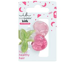 invisibobble Clip para el pelo para niñas y niños, color rosa - Pinza para el pelo cereza rojo dulce juguetón pelo fino - Clipstar Kids Cherrylicious Fresa - Garra de pelo para el pelo de la guardería