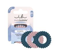 Invisibobble gomas de pelo espiral de peluche rosado y azul Power x3 - Goma pelo para deporte extra fuerte - Gomas pelo transparentes - Gomas pelo grueso
