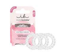 Invisibobble gomas de pelo espiral transparentes Crystal Clear Extra Hold x3 - Goma pelo para deporte extra fuerte - Gomas pelo transparentes para pelo grueso