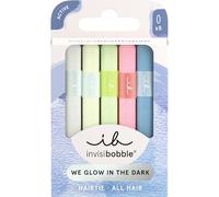 invisibobble Hairtie Glow in the Dark (5 piezas) - goma pelo espiral mujer - hair ties con efecto glow para coleta, moño y styling