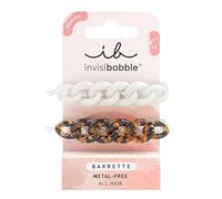 Invisibobble horquillas pelo mujer marron y blanco Barrette Too Glam - Pinzas duradera con firme agarre - Adornos para el pelo sin metal suave con el pelo x2