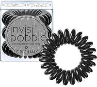 Invisibobble gomas de pelo espiral negras True Black Original x3 - Goma de pelo antirotura - Gomas de pelo negras de cordón telefónico - Gomas de pelo mujer