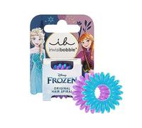 Invisibobble KIDS Disney Frozen Set de 3 | Azul y Morado | Coleteros en espiral | coleteros para niñas | coleteros sin tirones para una sujeción perfecta