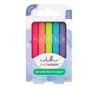 invisibobble LIGA PARA EL CABELLO Neon Glow (5 piezas) - Gomas de material reciclado - Colores neón para niñas y mujeres - Para deporte, diario y fiesta