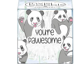 Invisibobble Original You're Pawesome, Gomas para el cabello en forma de espiral para mujer y hombre, no dejan marcas, fuertes, color blanco, juego de 3 unidades