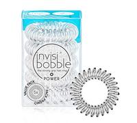 invisibobble Power - Lazos en espiral para el cabello, 5 unidades, transparente, fuerte agarre elástico, accesorios para el cabello para mujeres activas, sin torceduras, sin remojo, suaves para niñas
